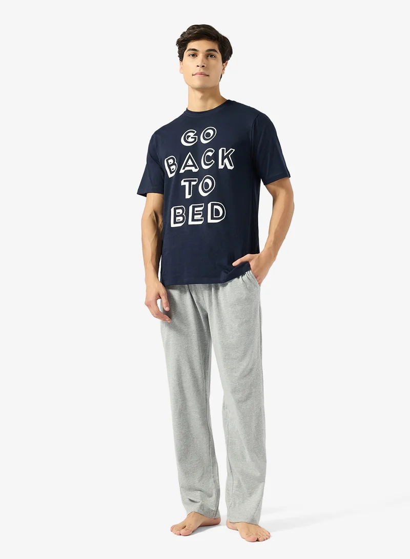 سفنتي فايف طقم تي شيرت وبنطلون بقصة عادية